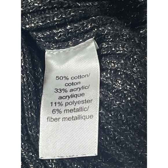 Maurices 90s Y2K Sweater Womens XL Black Silver Open Knit Dark Fairy Grunge - Picture 9 of 11